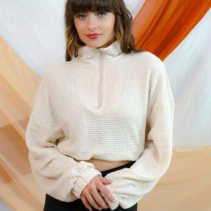 Waffle Knit Quarter Zip